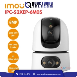 Camera wifi 2 ống kính quay quét 6MP IMOU IPC-S2XEP-6M0S